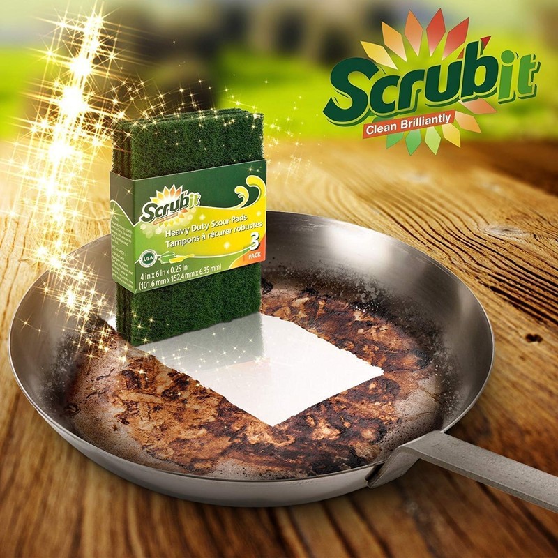 Scouring Pads - Heavy Duty Household Cleaning Scrubber with Non-Scratch