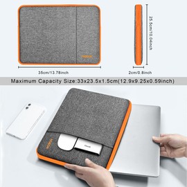 Hseok Laptop Case 13.3 Inch Sleeve Recycled Water Resistant Cover for MacBook Pro 14" M3 M2 M1 Chip Pro Max 2024-2021 and All Model 13.3" MacBook Air/Pro, Most Popular 13"-14" Notebooks,D02G02