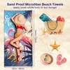 YISUMEI Microfibre Beach Towel Printed with Summer Flamingos, Soft, Lightweight,
