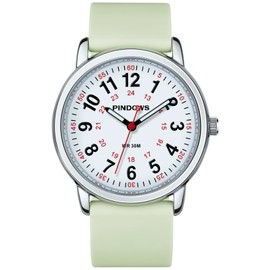PINDOWS Watches for Women, Analog Quartz Ladies Watches for Students Women and Men, 30M Waterproof Military Time Luminous Easy-Read Dial