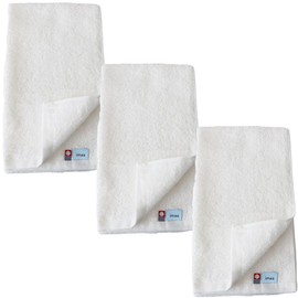 imaa Imabari Towel, Certified, Slim Bath Towel, 3-Piece Set, Thin, Absorbent, Quick Drying, Made in Japan, 100% Cotton, Sauna, Sauna Active, White