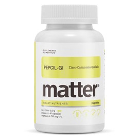 Matter Pepcil GI, Suplemento con Zinc-Carnosina Quelado y Vitamina A, Apoyo a la Mucosa Digestiva y Bienestar Gastrointestinal, 60 Cápsulas Vegetales