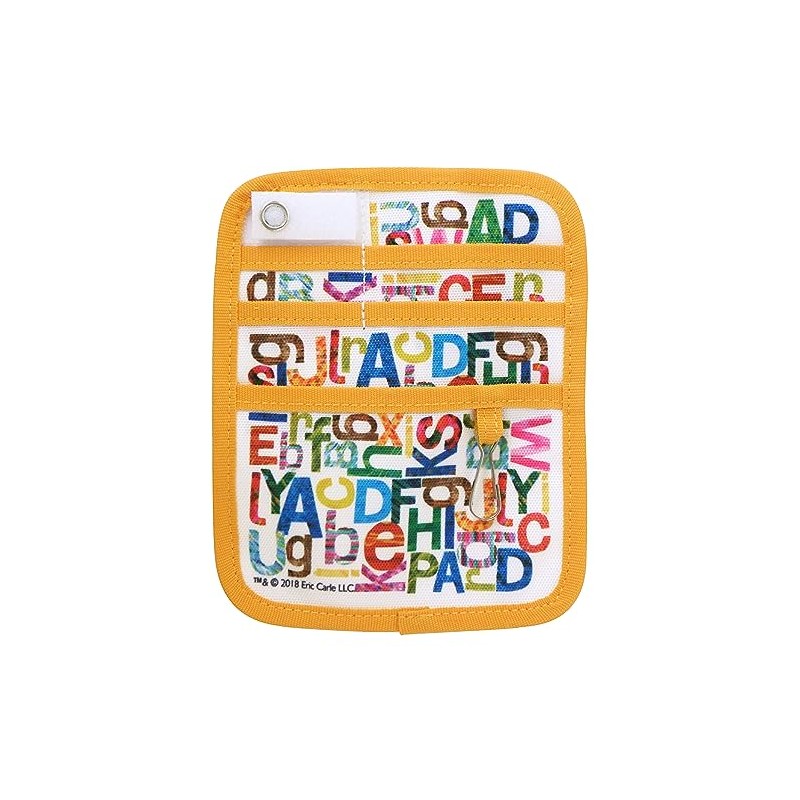 St Ladies Eric Carl (Harapeko Aomushi) Pocket Organizer, Alphabet Yellow,
