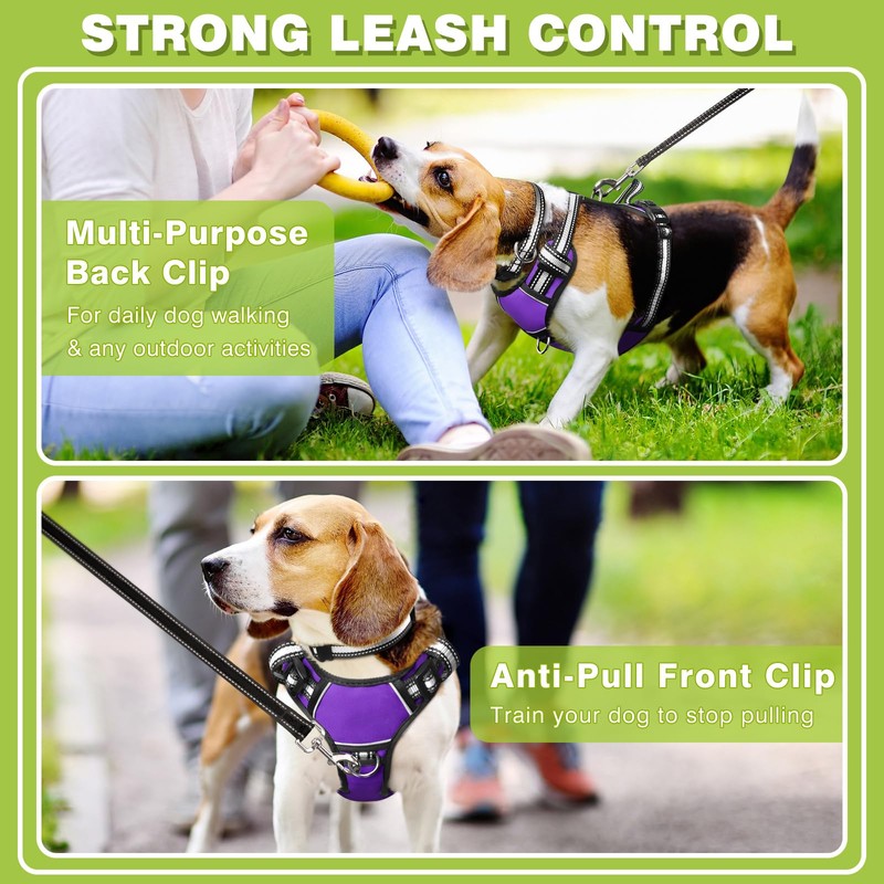 WINSEE Dog Harness No Pull, Pet Harnesses with Dog Collar,