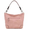 Hobo Shoulder Bag with Big Snap Hook Hardware (Pink)