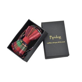 Cat Collar Breakaway with Bell and Bow Tie, Plaid Design Adjustable Safety Kitty Kitten Collars(6.8-10.8in) (Christmas Red)