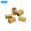 PATIKIL Brass Threaded Repair Insert Nut, 5 Pcs M8x1.25 Male