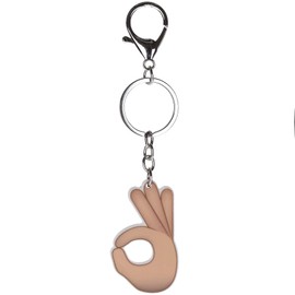Stands Out, Supplying Outstanding Gifts OK Sign Hand Emoji Novelty Keyring Bag Tag Charm