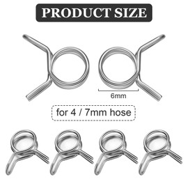 200 Pieces Irrigation Hose Clamp Garden Hose Clamps Stainless Steel Hose Pipe Clips Leak-Proof Irrigation Pipes Clamp for Garden Irrigation Pipes