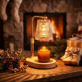 Dimmable Candle Warmer Lamp, Flameless Electric Wax Warmer for Scented Candles, Decorative Candle Lamp for Bedroom and Living Room