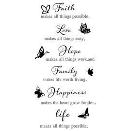 1 Set English Slogan Wall Stickers, Simple Design Wall Stickers, Home Decorations, Suitable for Bedroom, Living Room and Learning Rooms