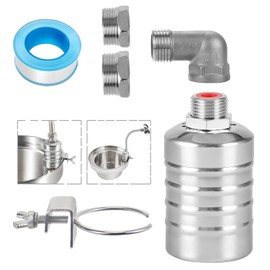 MEUPMEOP Float Valve, 1/2" to 3/4" 1" 304 Stainless Steel Fully Automatic Water Level Controller, Automatic Water Level Control Float Valve for Water Tank, Livestock Troughs, Pool, Distiller