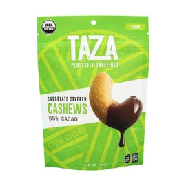 Organic Chocolate Covered Cashews, 55% Dark Chocolate, 3.5 Ounce (12 Count), Vegan