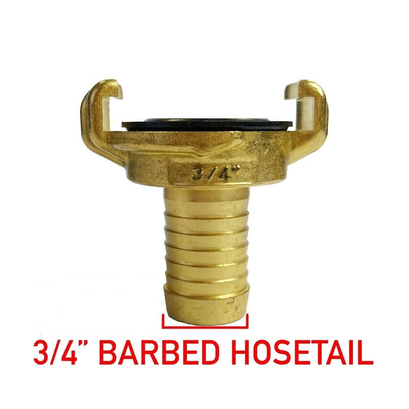 Brass GEKA Type Hose Quick Connect Adapter Claw Fitting Pipe