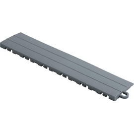 Speedway Diamond Pegged Edge for Interlocking Garage Floor Tiles, 12 x 2.75-Inch, Grey, 10 Piece Set