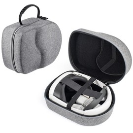 ZORBES® Funda de Transporte Rígida para Accesorios de Auriculares de Realidad Virtual Meta Quest 3/3S/Meta Quest 2/Meta Quest Pro/Pico 4/Pico 4 Pro VR, Impermeable y Sin Pelusa, para Viaje y Hogar
