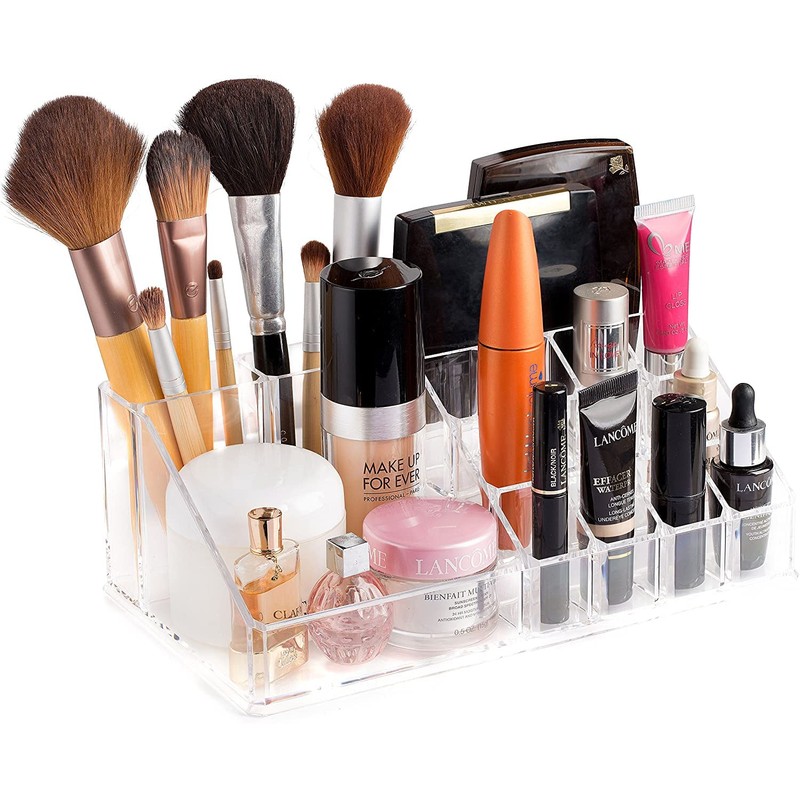 Cosmetic Clear Makeup, Hair Clips & Jewellery Organiser, Clear Acrylic