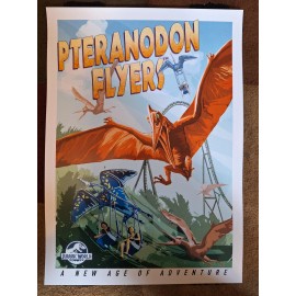 Pteranodon Flyers  Jurassic Park I Universal Studios Attraction Poster