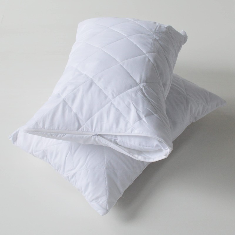 Hometex Quilted Zipped Pillow Protectors - Pack of 4