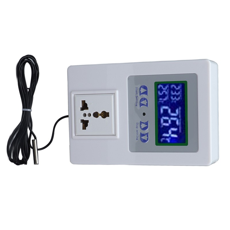 Pre Wired Temperature Controller LED Digital Temperatures Regulator with Sensor