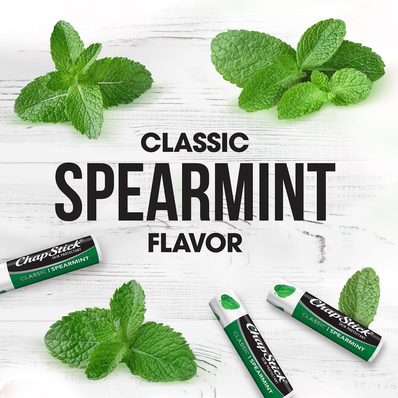 ChapStick Bulk Lip Balm, Classic Spearmint 12-Pack – Cool &