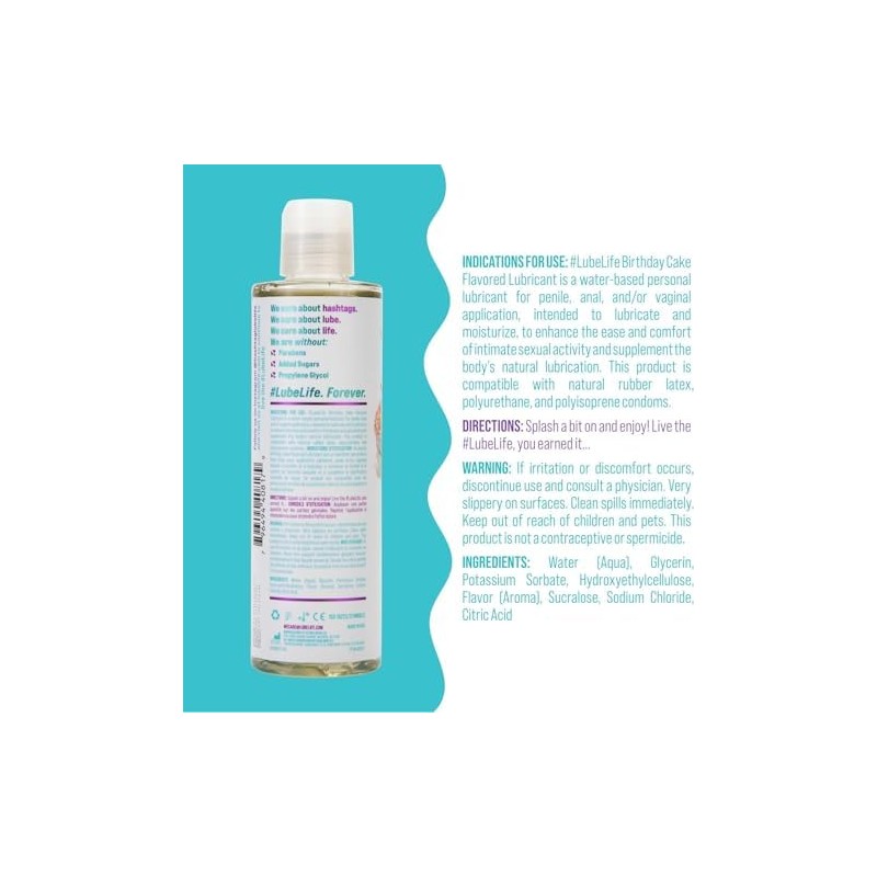 Lube Life Body Lubricant 236 Ml Lubelife Lubricante Personal Sabor