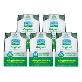SmartMouth Original Activated Mouthwash Single Packs, Travel Mouthwash, Fresh Mint, 50 Pack