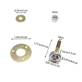 AuRiver 8 PCS Furniture Rocking Chair Bearing Connecting Piece Rocking Chair Bearing Screws Bolts Kits Furniture Connecting Accessories (M8 x 45mm)