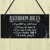 RED OCEAN Bathroom Rules Marble Theme Home Decor Bathroom Toilet
