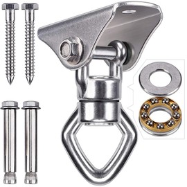 BeneLabel 800LB Capacity Swing Hanger with Bearing Swivel Stainless Steel Ceiling Mount Hanging Kit for Aerial Silks, Swings, Hammocks, Hanging Chair, Heavy Bag