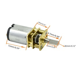 CHANCS Micro Reduction Motor Geared Motor N20 DC 3V 138RPM Speed Reduction Mini Motor DC Gear Motor for RC Car, Robot Model 3PCS