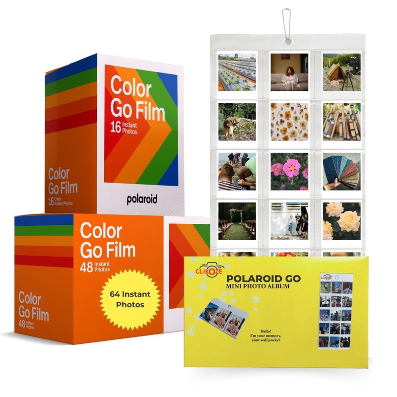 Instant Camera Colour Print Film Bundle with Polaroid Go Film