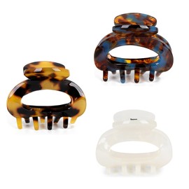 Hair Clips for Women,1.77" Small Hair Claw Clips,Acetate French Nonslip Jaw Clips Half-Up Hair Accessories Birthday Gift for Girls Mother Daughter Thin Thick Hair Strong Hold(3PCS)