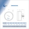 CARBO Instruments 2-1/2" Pressure Gauge, Chrome Plated Steel Case, Dry,
