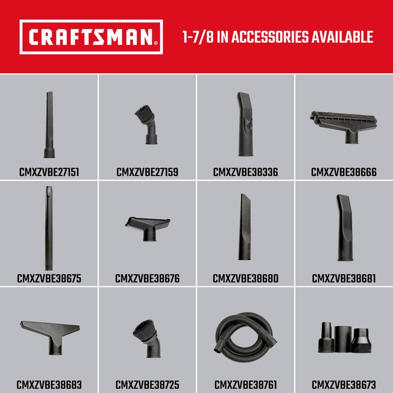 CRAFTSMAN CMXZVBE38725 1-7/8 in. Dusting Brush Wet Dry Vac Attachment,