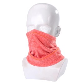 Unbranded Winter Fleece Neck Warmer Gaiter Adjustable Ski Face Mask Scarf for Men Women - Orange