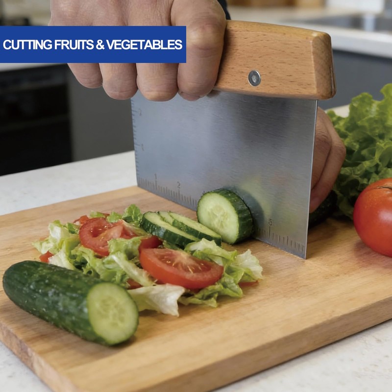 Vriysei Professional Dough Cutter & Bench Scraper - Ultimate Dough