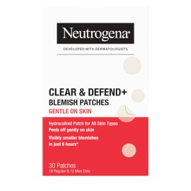Neutrogena Clear & Defend+ Blemish Patches for Sensitive Skin, 30 Patches, Suitable for All Skin Types, Dermatologist Tested