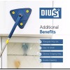 DIUS 360 Self Wringing Floor Cleaning Mop Microfiber Twisting Self