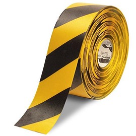 Mighty Line Diagonal Floor Tape 4 inch Yellow/Black 100' Roll