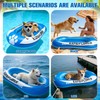 EXPAWLORER Inflatable Dog Pool Float Raft with Handle & Rope
