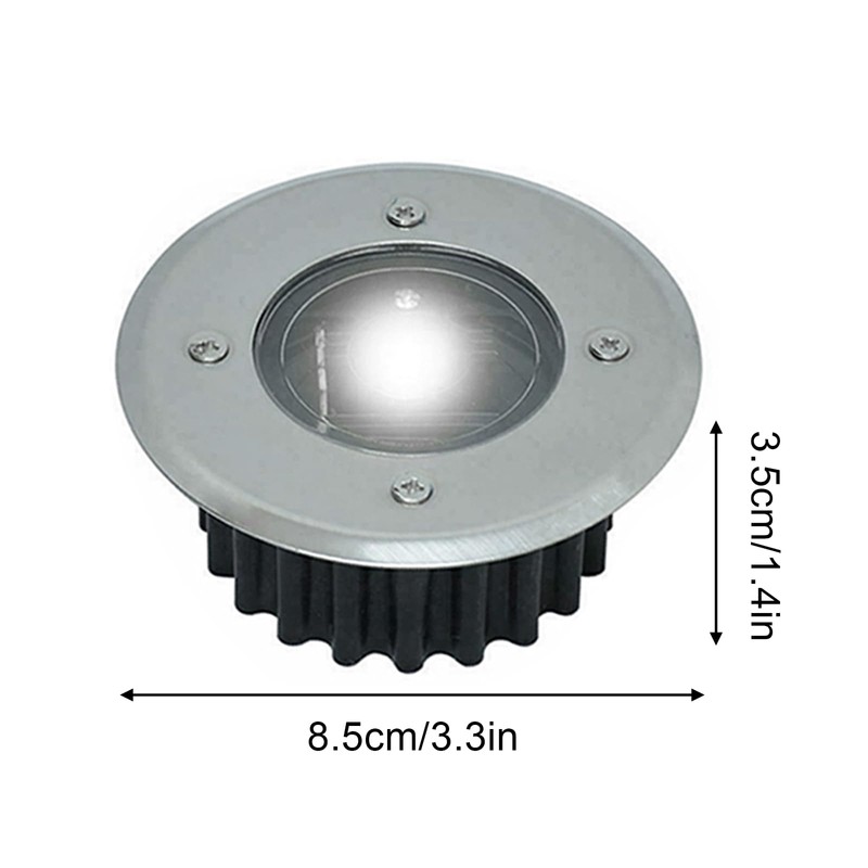 Petyoung 8Pack Outdoor Solar Ground Lights, IP65 Waterproof Solar Disk