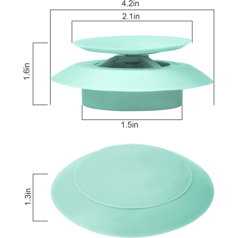 5 Pack Silicone Bathtub Stopper, Kitchen & Bathroom Drain Plug,