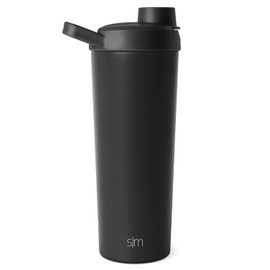 Simple Modern Simple Modern Stainless Steel Shaker Bottle with Ball 24oz | Metal Insulated Cup for Protein Mixes, Shakes and Pre Workout | Rally Collection | Midnight Black