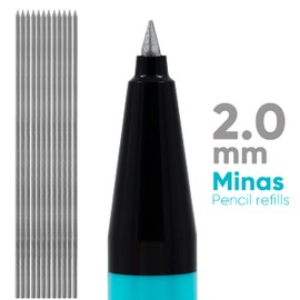 Starplast Mechanical Pencil + Graphite Tapered 2mm Lead with Metal Non-Slip Clip - Blue