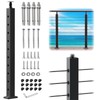 CKE Cable Railing Post Level drilled Cable Railing Post 36"x2"x2"