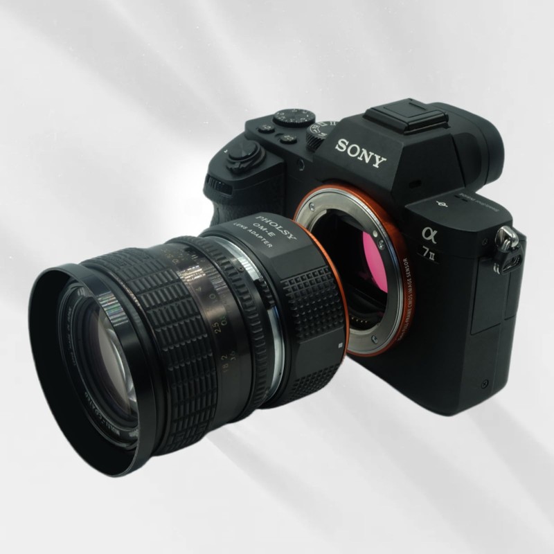 PHOLSY Enfoque Manual Adaptador de Objetivo Compatible con Objetivos Olympus