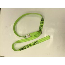 SnS 8'ft Lasso Strap with Steel O-Ring Hi-VIZ Green DIAMOND WEAVE