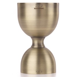 Barfly Heavy-Duty Straight Rim Bell Jigger, 1 oz x 2 oz, Antique Gold