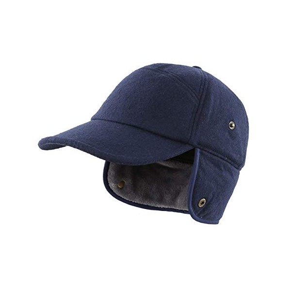 LLmoway Winter Hat with Bill and Ear Flaps Fleece Baseball